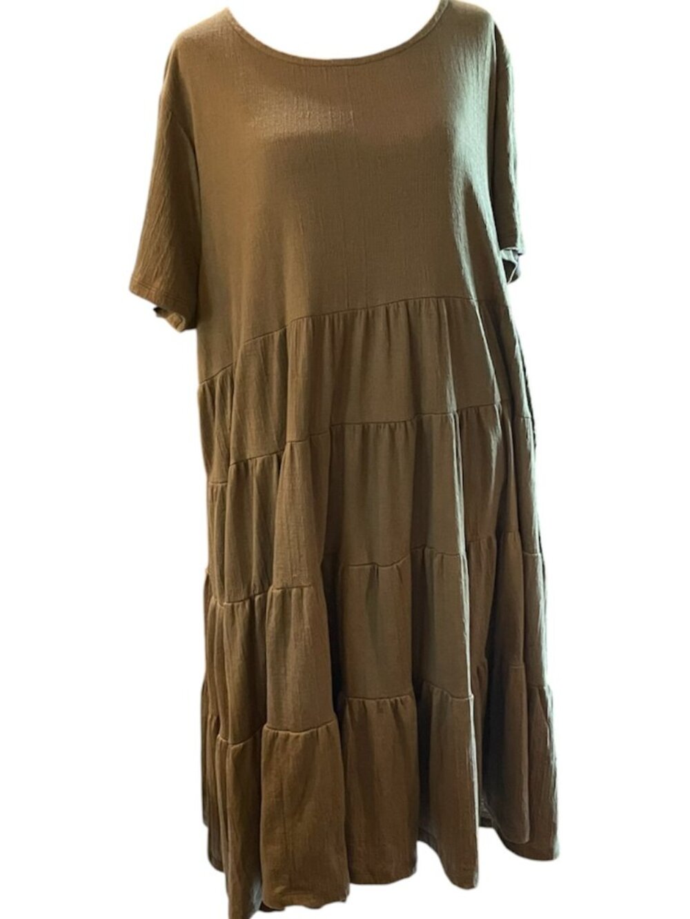 ✨ Hayden LA Olive Tiered Midi Dress – Size 1XL – NWT ✨
